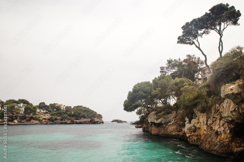 Naklejka premium coves of a beach in mallorca spain