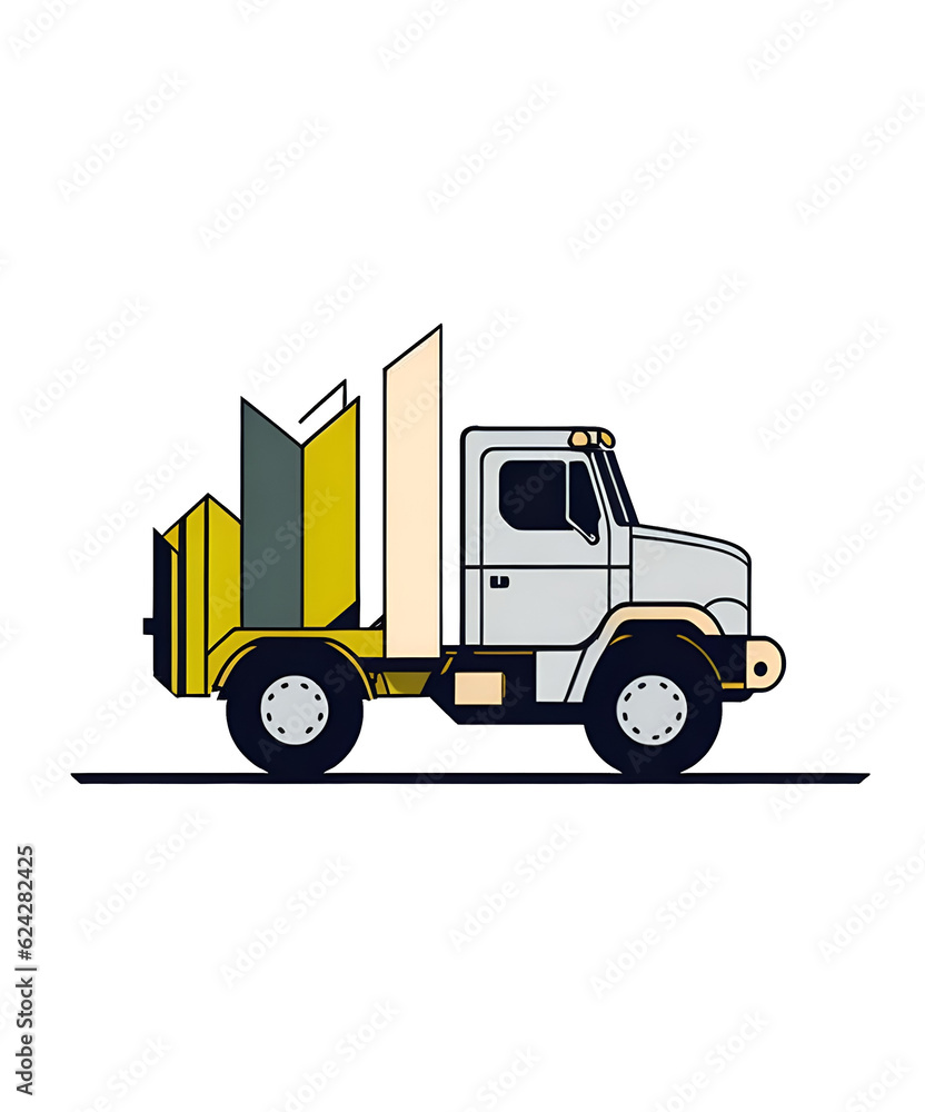 Fototapeta premium transparent geometric truck