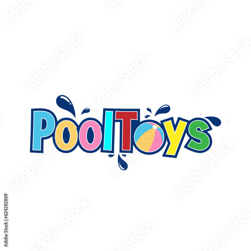 PoolToys llusttartion Logo design element template vector suistable for playground Kids