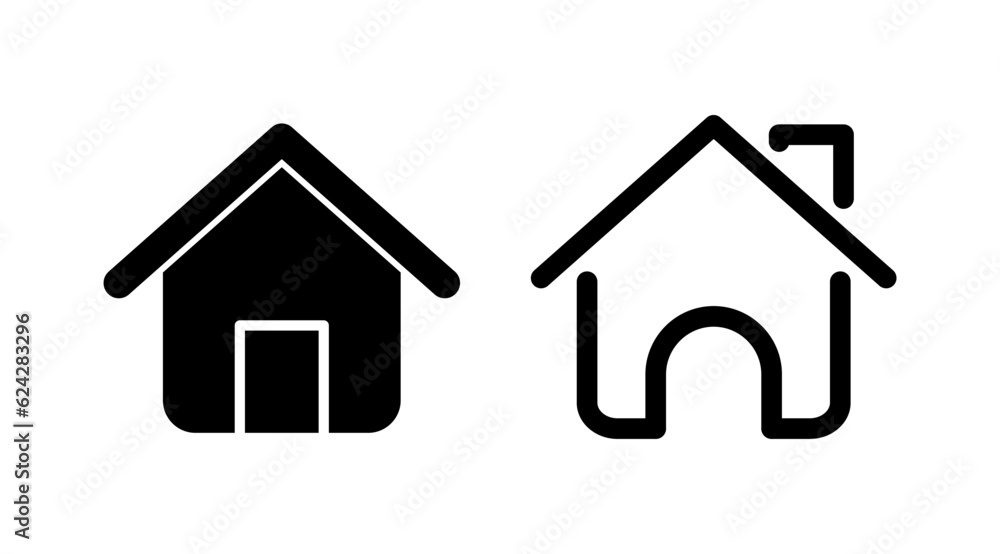 Home icon vector. House vector icon