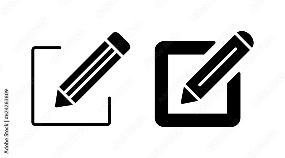 Edit icon vector. edit document sign and symbol. pencil Edit icon vector. edit document sign and symbol. pencil