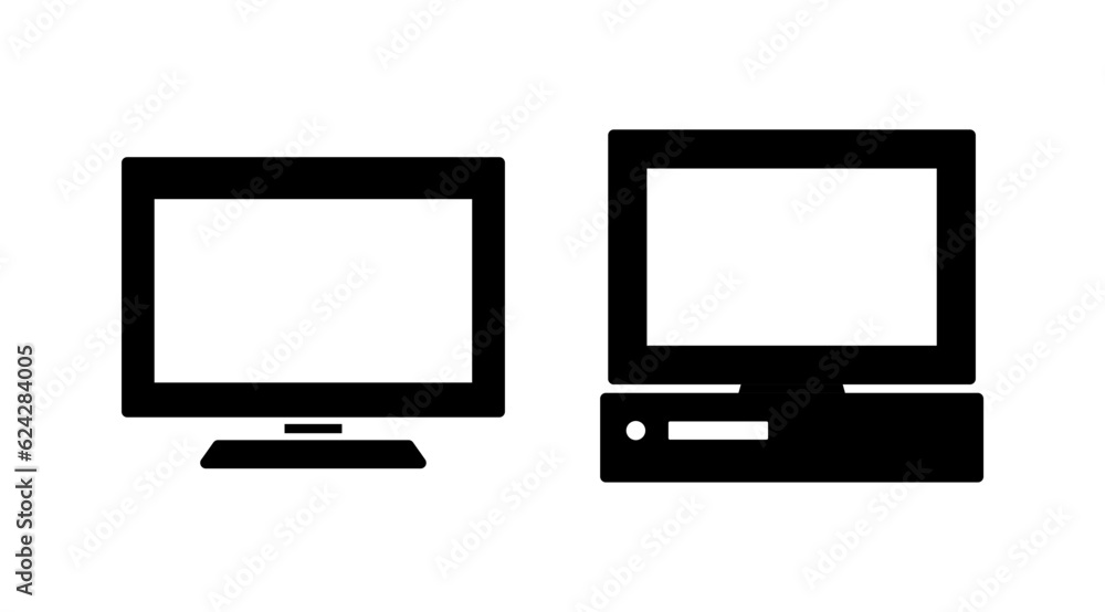 Computer icon vector. computer monitor icon. Computer icon vector. computer monitor icon.
