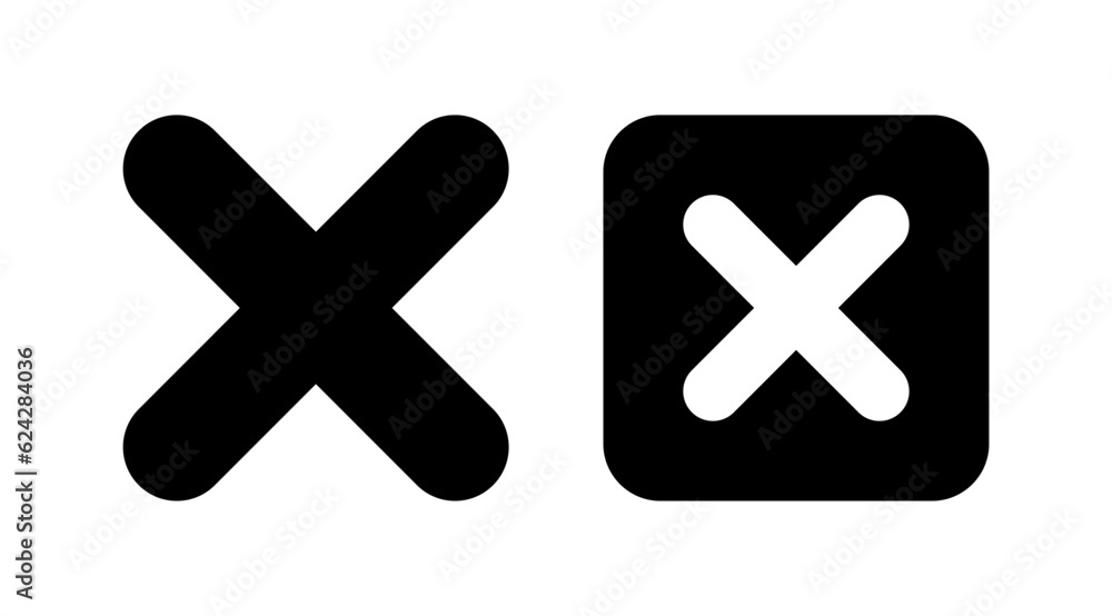 Obraz premium Close vector icon. Delete icon. remove, cancel, exit symbol.