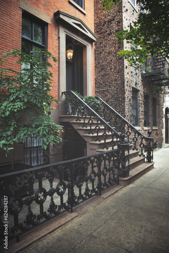 Stairs in the house on the street in New York city