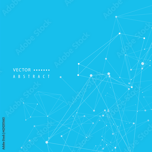 Atom geometric structure. Abstract polygonal with connecting dots and lines. Global connect element. Data concept vector