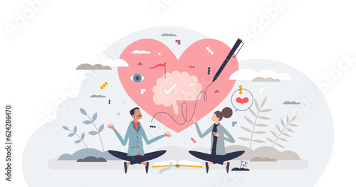 Mental health awareness and emotional care therapy tiny person concept, transparent background. Psychological support and help after breakup, relationship crisis and frustration illustration.