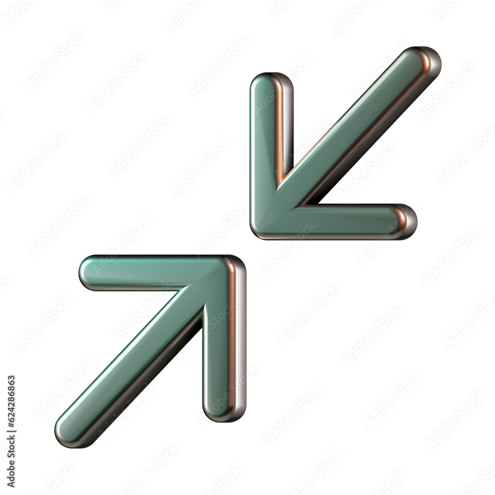 Minimize Arrows 3D Icon Minimize Arrows 3D Icon