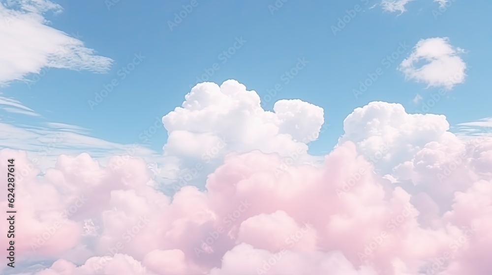 Pastel background of sky in feminine 