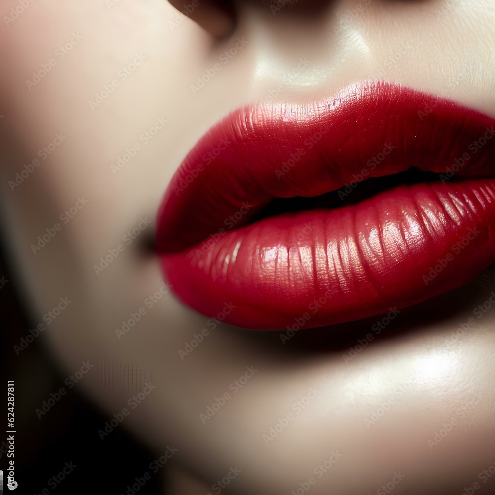 red lips Generative AI red lips Generative AI