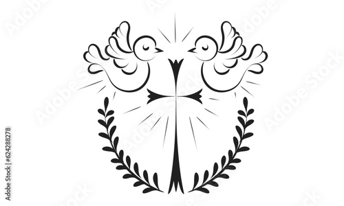 Christian Symbol design for print or use as poster, card, flyer, sticker, tattoo or T Shirt