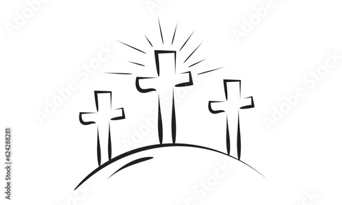 Christian Symbol design for print or use as poster, card, flyer, sticker, tattoo or T Shirt
