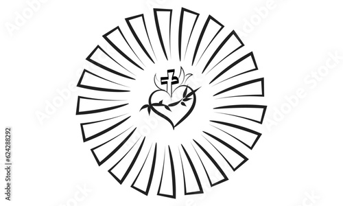 Christian Symbol design for print or use as poster  card  flyer  sticker  tattoo or T Shirt
