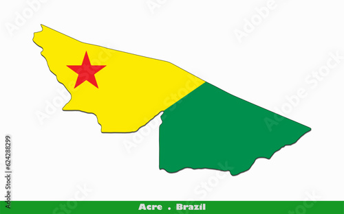 Acre Flag - States of Brazil (EPS)