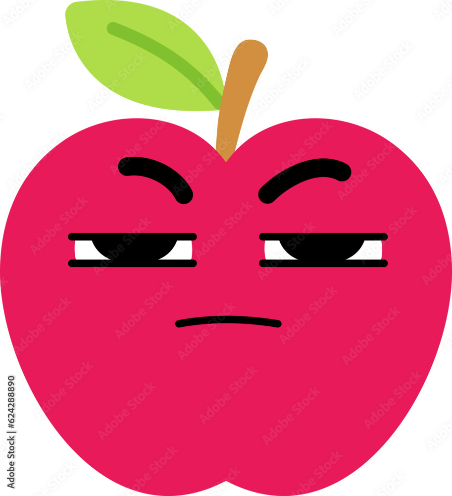 Annoyed Apple Face Annoyed Apple Face