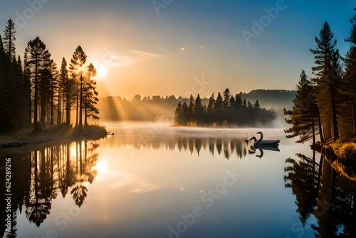 sunrise over the lake © tahira
