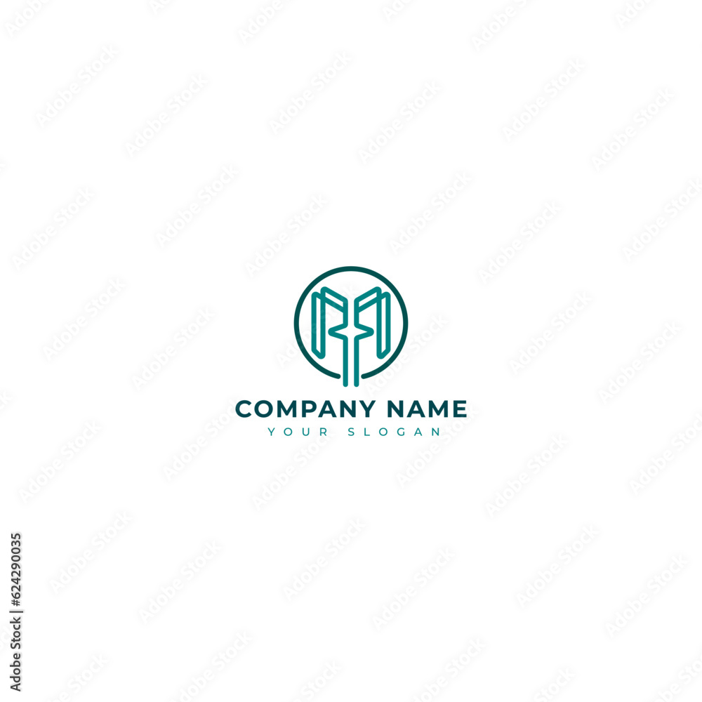 Modern letter RR logo vector design template