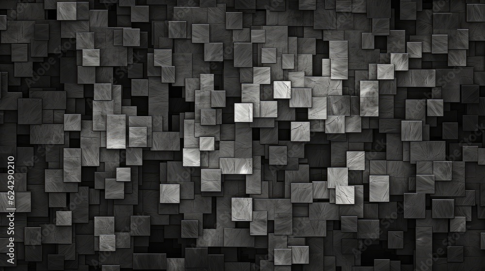 Dynamic Abstraction: Abstract Black and White Geometric Pattern on Dark Gray Background