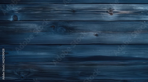 Dark Blue Wood Background with Copy Space, Perfect for Creative Concepts