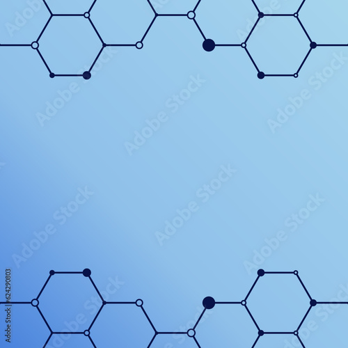 geometric elegance of abstract hexagon line illustrations as corner borders or decorative frames in tech and game background