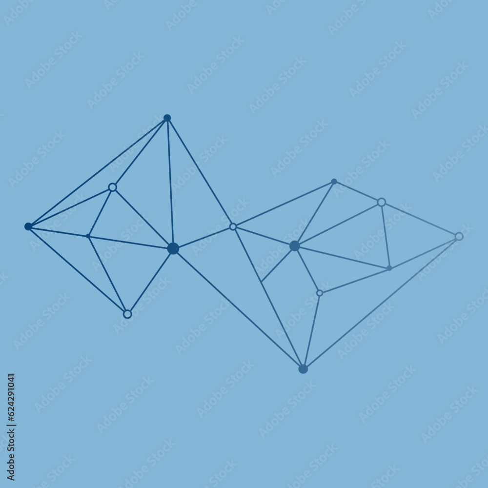 abstract low poly triangular line illustration for technology design decoration element and ornament