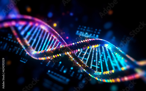 Anti aging genome editing concepts with dna molecule structure. Medical technology or biotechnology.futuristic research.generative ai images.