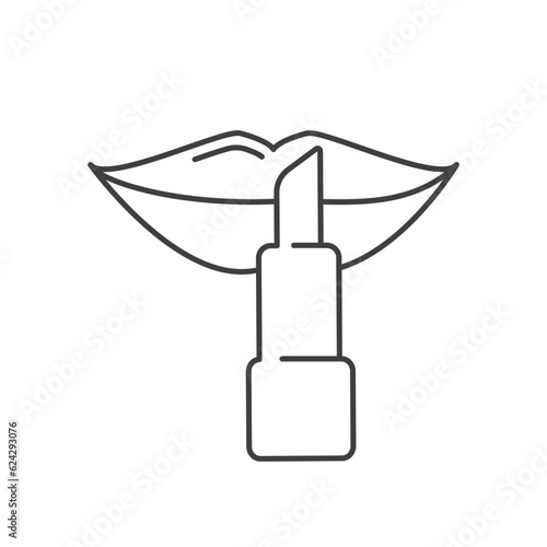 Red lipstick makeup cosmetic fashion design icon