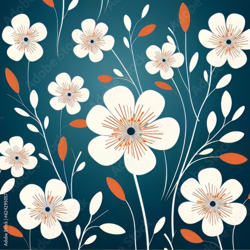 Floral pattern illustration, floral design, flower pattern image design,