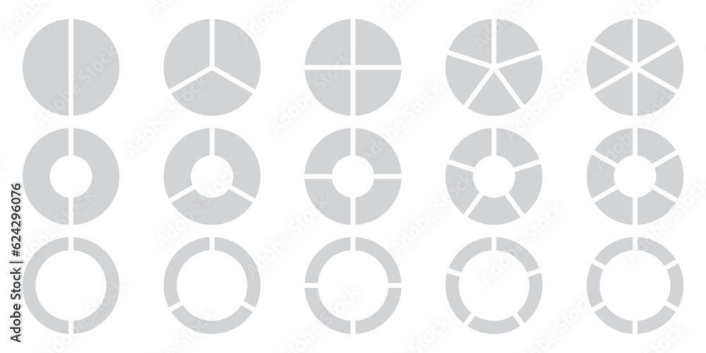 Pie chart set infographic diagram Pie chart set infographic diagram