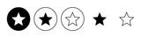 Star Icon set. rating icon vector. favourite star icon