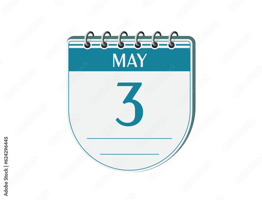 3 may retro event calendar page vector. Old style notebook calendar, date appointment, schedule, business planner, event reminder illustration. Abstract three dimensional vintage style calendar. 3 may retro event calendar page vector. Old style notebook calendar, date appointment, schedule, business planner, event reminder illustration. Abstract three dimensional vintage style calendar.