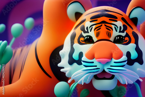 draw a cool tiger.Generative AI.