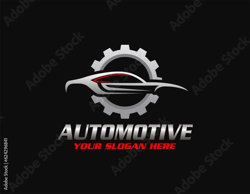 Sports car logo icon set. Motor vehicle silhouette emblems. Auto garage dealership brand identity design elements. Vector illustrations.