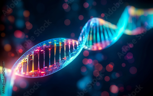Anti aging genome editing concepts with dna molecule structure. Medical technology or biotechnology.futuristic research.generative ai images.
