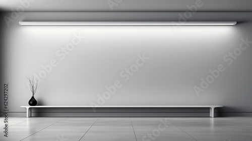 Wallpaper Mural Modern and trendy interior design with graphic shapes in minimalist style, abstract forms, generative AI Torontodigital.ca