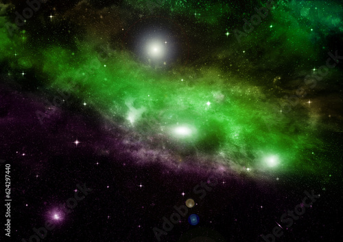 Obraz na płótnie galaxy in a free space. 3D rendering w salonie
