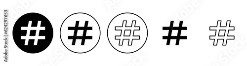 Hashtag icon set. hashtag symbol