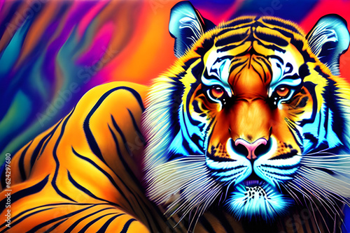 draw a cool tiger.Generative AI.