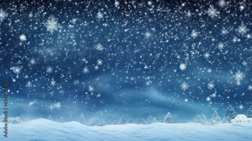 Seamless blue Christmas background with falling snow Seamless blue Christmas background with falling snow