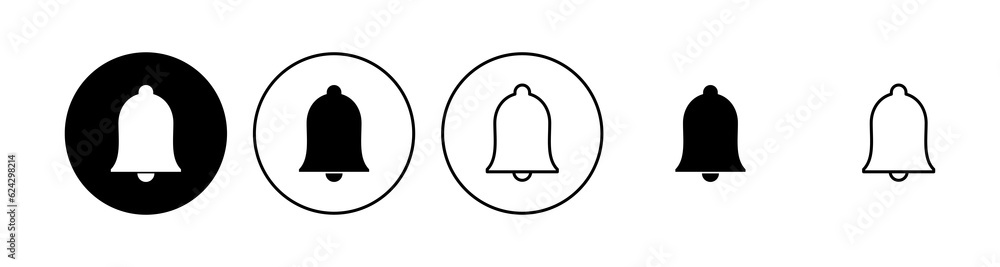 Bell Icon set. Notification icon for your web site design Bell Icon set. Notification icon for your web site design