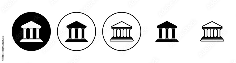 Bank icon set. bank vector icon, museum, university Bank icon set. bank vector icon, museum, university