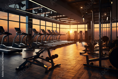 fitness center interior.   photo