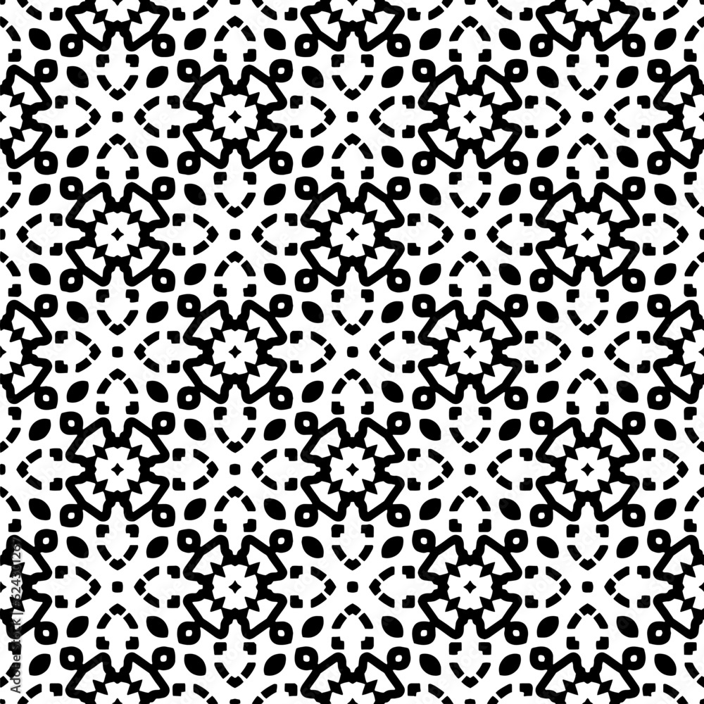 Simple repeating monochrome pattern. Abstract texture for fabric print, card, table cloth, furniture, banner, cover, invitation, decoration, wrapping.seamless repeating pattern. Black and white color.