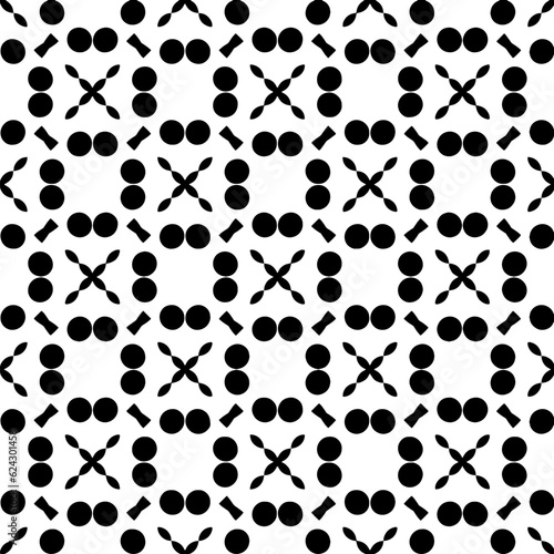 Wallpaper Mural Simple repeating monochrome pattern. Abstract texture for fabric print, card, table cloth, furniture, banner, cover, invitation, decoration, wrapping.seamless repeating pattern. Black and white color. Torontodigital.ca