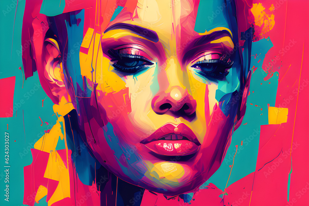 Dive into the Vivid Realm of Abstract Art: Explore a Captivating Concept with Dynamic Lines and Vibrant Colors for Contemporary Designs on Adobe Stock