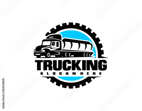 tanker truck logo black silhouette