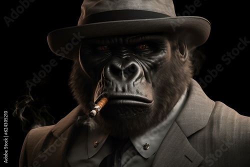 Gangster gorilla. Generate Ai