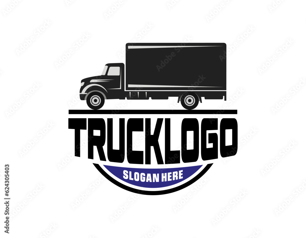 trucking company logo. Bold badge emblem logo concept. Ready made logo template trucking company logo. Bold badge emblem logo concept. Ready made logo template