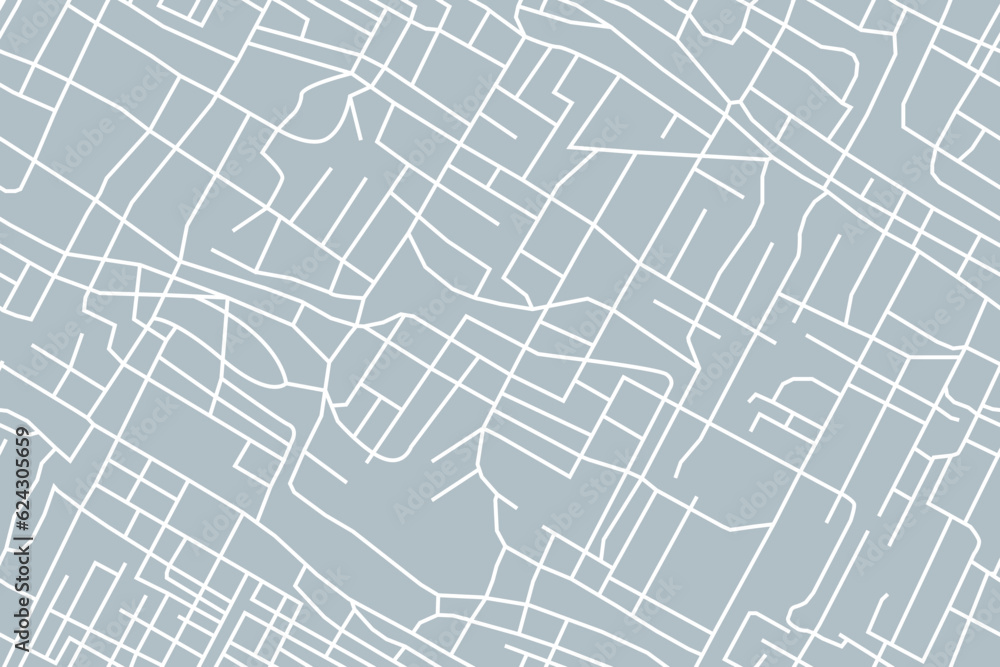Fototapeta premium street map of city, seamless map pattern of road