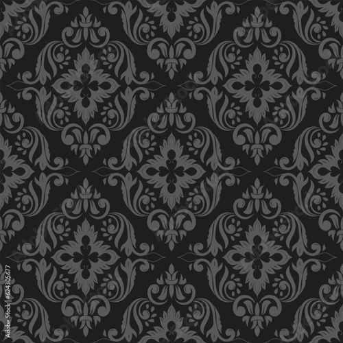 Vintage damask seamless pattern background for wallpaper