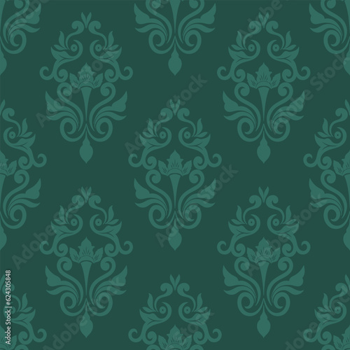 Seamless damask pattern background. Damask wallpaper. Classic damask vector illustration